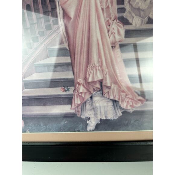 Victorian Lithograph Framed Picture "Butterflies" Mother And Child - Picture 6 of 10